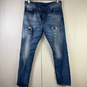 Diesel Blue Buster Regular Slim Tapered Jeans‎